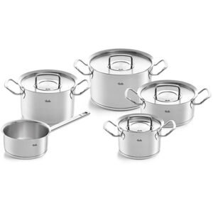 Set of five Fissler pots.
