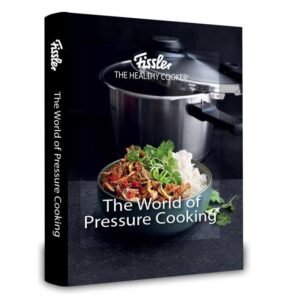 Picture of Fissler "The World of Pressure Cooking" cookbook.